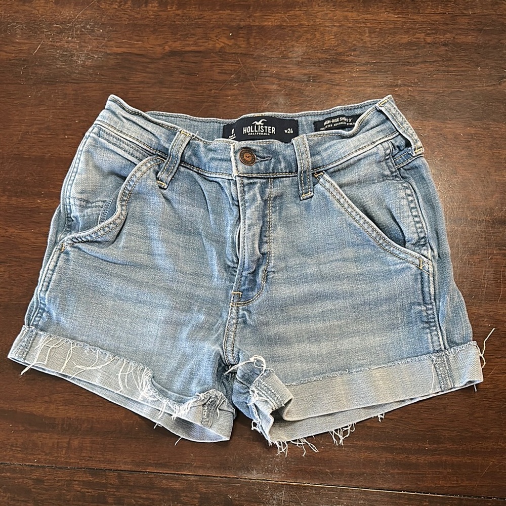 Hollister Women's Blue Denim Shorts